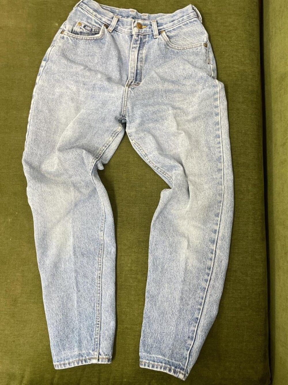 Lee Women's Light Blue Straight Denim Jeans Button Zip Pockets 5-Pocket Design